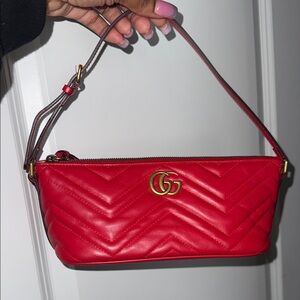 Gucci Red Quilted Leather Clutch
